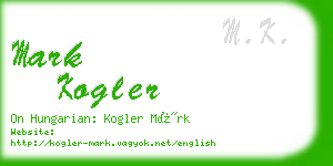 mark kogler business card